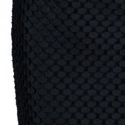 Pre Owned Burberry Black Textured Pencil Skirt S