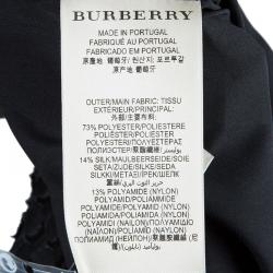 Pre Owned Burberry Black Textured Pencil Skirt S