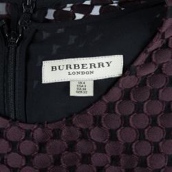 Pre Owned Burberry Plum Claret Dress XS