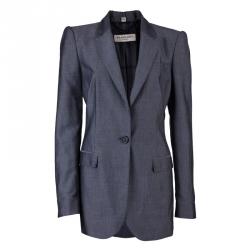 Pre Owned Burberry London Grey Tailored Blazer M