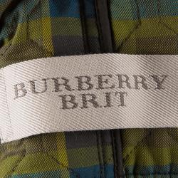 Pre Owned Burberry Brit Grey Quilted Short Jacket L