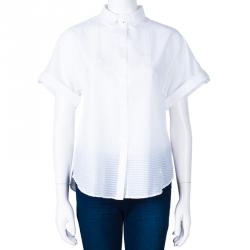 مملوكة مسبقًا توب بربري أكمام قصيرة أبيض XS