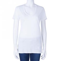 مملوكة مسبقًا Burberry White Crewneck T-Shirt M