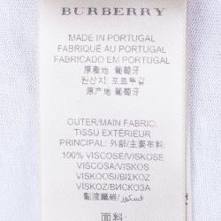 مملوكة مسبقًا Burberry White Crewneck T-Shirt M