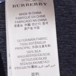 مملوكة مسبقًا Burberry Black Silk Button Down Top M