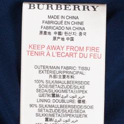 Pre Owned Burberry Navy Blue A-Line Skirt M