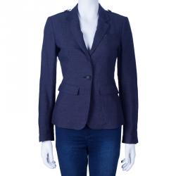 Pre Owned سترة بربري بطانة كروهات نوفاتشيك زرقاء S