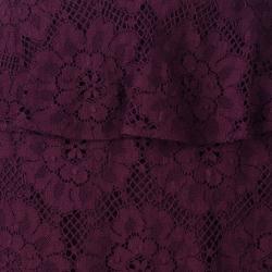 Pre Owned Burberry Burgundy Lace Sleeveless Dress S