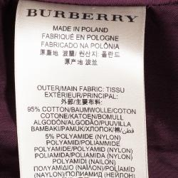 Pre Owned Burberry Burgundy Lace Sleeveless Dress S