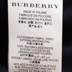 Pre Owned Burberry Black Silk Knee-length Skirt S