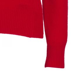 Pre Owned Burberry Red Crewneck Cashmere Knit Sweater M