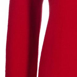 Pre Owned Burberry Red Crewneck Cashmere Knit Sweater M