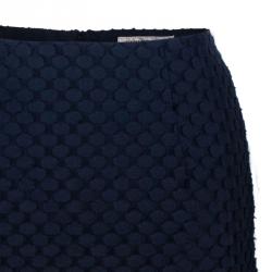 Pre Owned Burberry Black Textured Skirt M