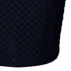 Pre Owned Burberry Black Textured Skirt M