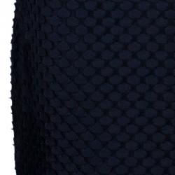 Pre Owned Burberry Black Textured Skirt M