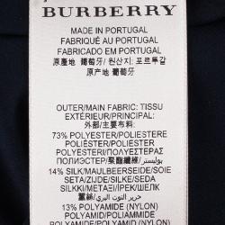 Pre Owned Burberry Black Textured Skirt M
