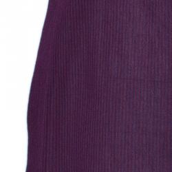 Pre Owned توب بربري بريت مقلم بنفسجي L