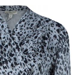 Pre Owned Burberry Grey Leopard Print Dress M