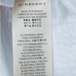 مملوكة مسبقًا Burberry White Striped Blouse M