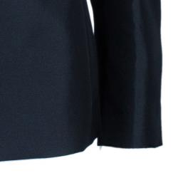 Pre Owned بليزر بربري حرير أسود مجسم M