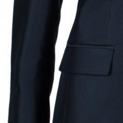 Pre Owned بليزر بربري حرير أسود مجسم M