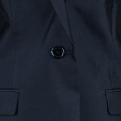 Pre Owned بليزر بربري حرير أسود مجسم M