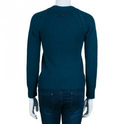 Pre Owned Burberry London Blue Cashmere Sweater XS