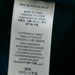 Pre Owned Burberry London Blue Cashmere Sweater XS