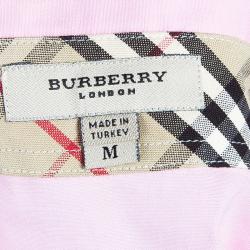 Pre Owned Burberry Pink Cotton Shirt M