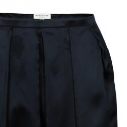Pre Owned Burberry Black Silk Knee-length Skirt M