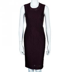 Pre Owned فستان بربري لندن كلاريت بنفسجي XS