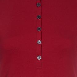 Pre Owned تيشيرت بربري بريت بولو أحمر S