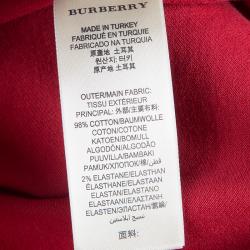 Pre Owned تيشيرت بربري بريت بولو أحمر S
