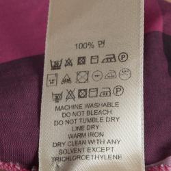 مملوكة مسبقًا قميص بربري كم طويل كاروهات نوفاتشيك أزرار أمامية قطن وردي M