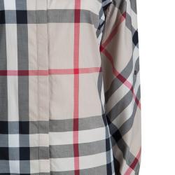 Pre Owned Burberry Brit Beige Novacheck Button Down Long Sleeve Cotton Shirt M