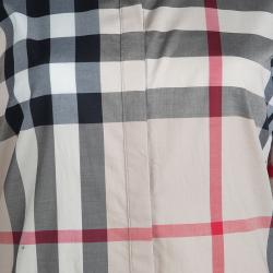 Pre Owned Burberry Brit Beige Novacheck Button Down Long Sleeve Cotton Shirt M