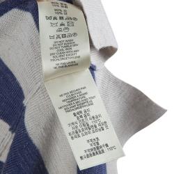 Pre Owned Burberry Brit Beige and Blue Striped Short Sleeve Sweater S
