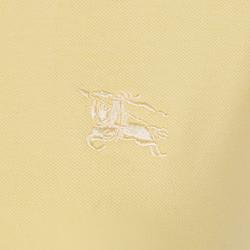 Pre Owned Burberry Brit Yellow Novacheck Collar Polo Shirt M