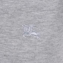 Pre Owned Burberry Brit Grey Melange Novacheck Collar Polo Shirt L