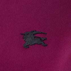Pre Owned Burberry Brit Magenta Pink Short Sleeve Polo Shirt S