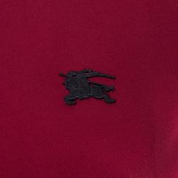 Pre Owned Burberry Brit Red Short Sleeve Polo Shirt M