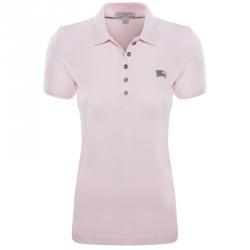 Pre Owned Burberry Brit Carnation Pink  Short Sleeve Polo Shirt S