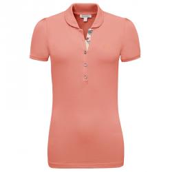 Pre Owned Burberry Brit Carnation Pink Check Placket Polo Shirt M