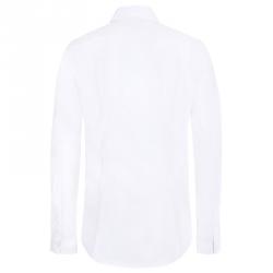 Pre Owned Burberry Brit White Novacheck Detail Cotton Shirt M