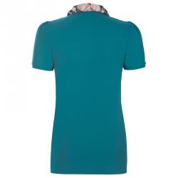 Pre Owned Burberry Brit Turquoise Novacheck Collar Polo Shirt S