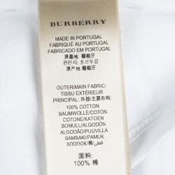 Pre Owned Burberry Brit White Cotton Lace Trim Detail T-Shirt XL