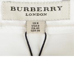 Pre Owned Burberry London Parchment White Fringe Detail Mini Skirt S
