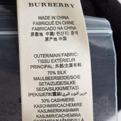 Pre Owned Burberry London Black Rib Knit Button Front Cardigan XL