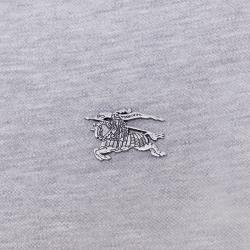 Pre Owned تيشيرت بولو بربري بريت ميلانج أكمام قصيرة رصاصي M