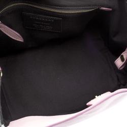 Pre Owned حقيبة يد بربري كينتربري صغيرة جلد ديربي كاروهات هاوس أرجوانية فاتحة